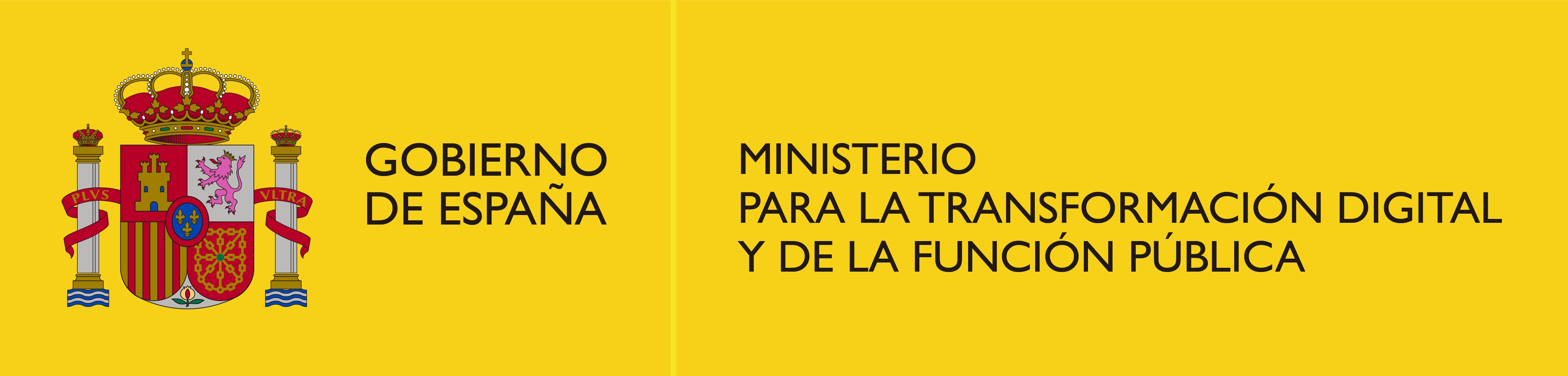 Logotipo del Ministerio de Transformación Digital y de la Función Pública